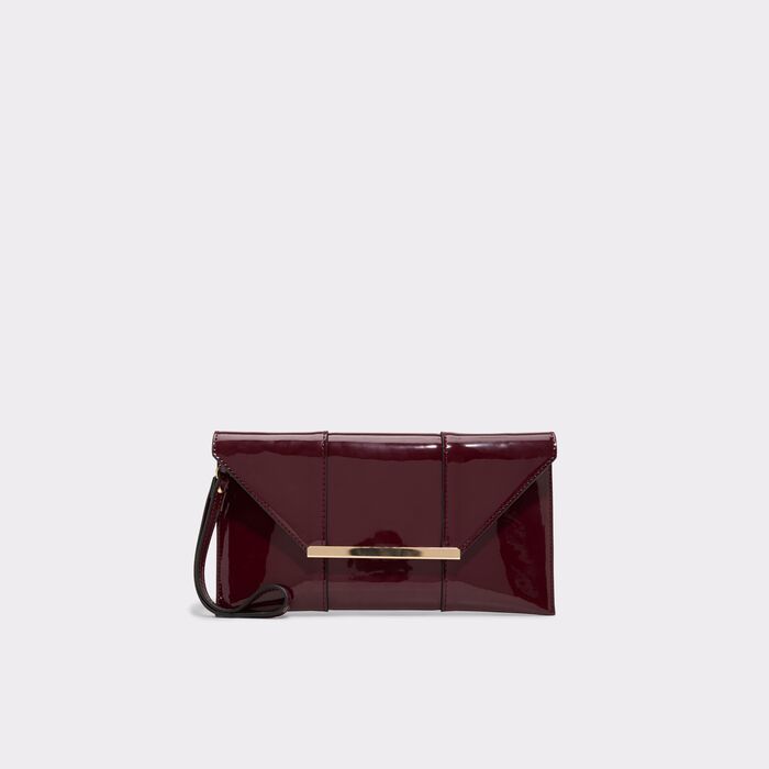 Bolso de mano en barniz burdeos - FEILLE