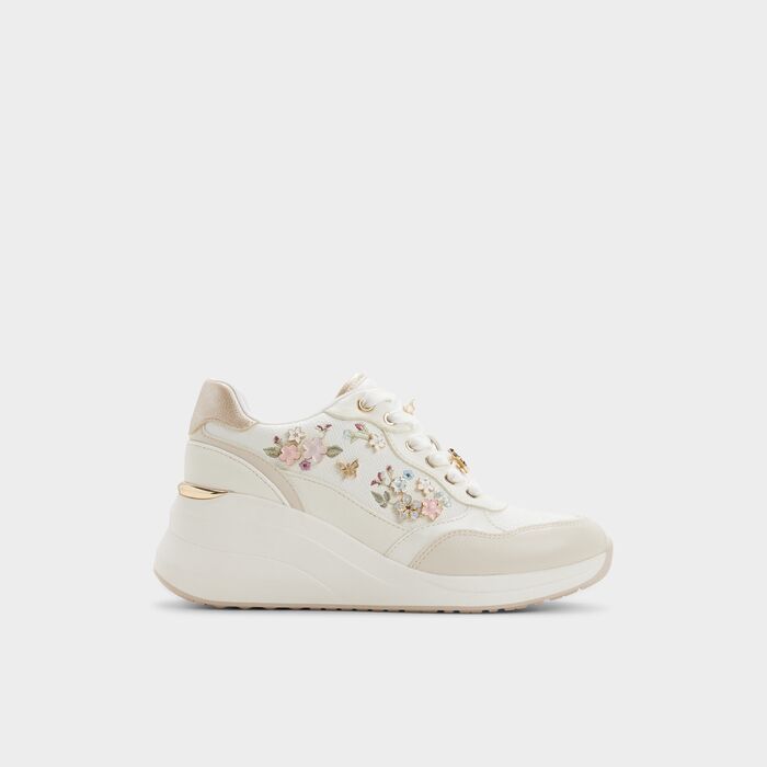 Sapatilhas de cunha em branco - FLOWERGARDEN