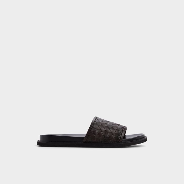 Chanclas en piel marrón - FONTI