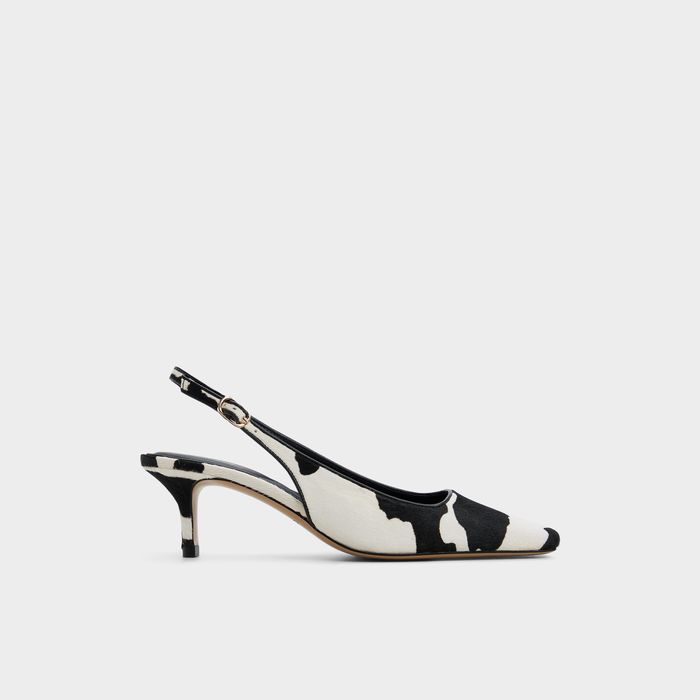 Zapatos de salón en piel negro, tacón de aguja - GABRIELLIE