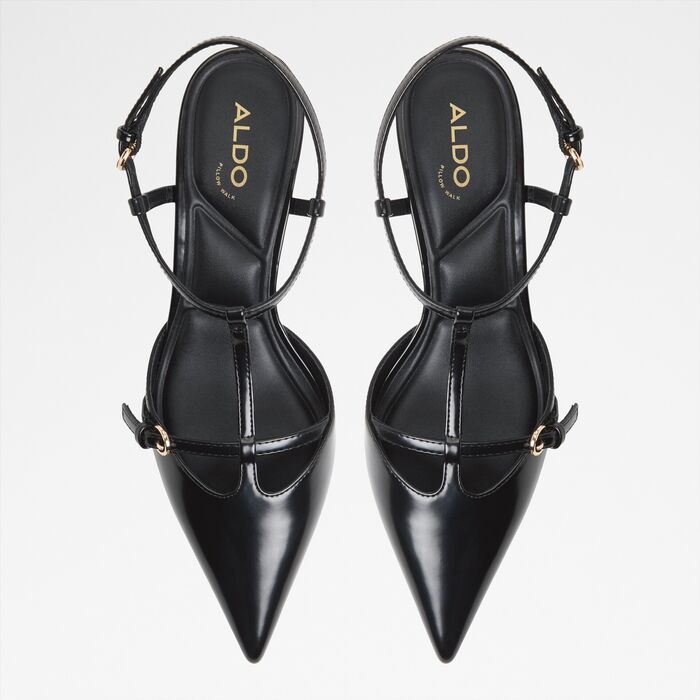 Zapatos de salón en negro, tacón de aguja - GALATRIX