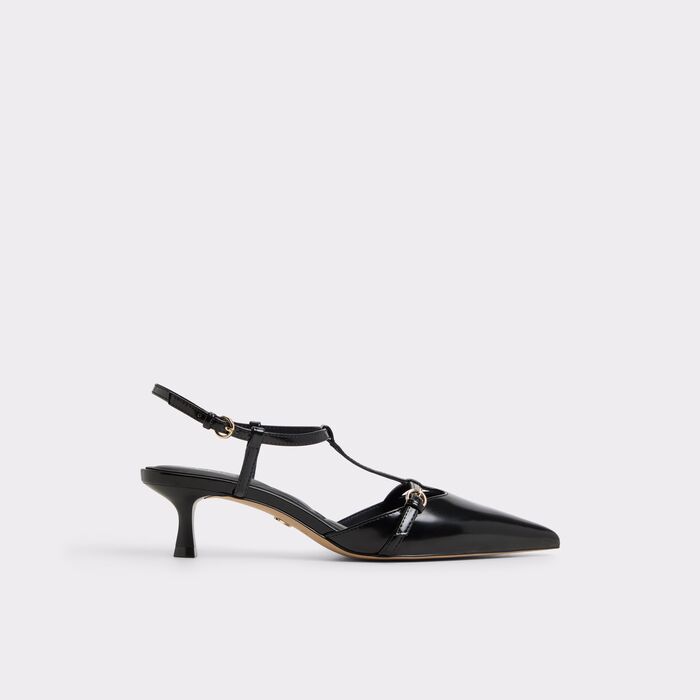Zapatos de salón en negro, tacón de aguja - GALATRIX