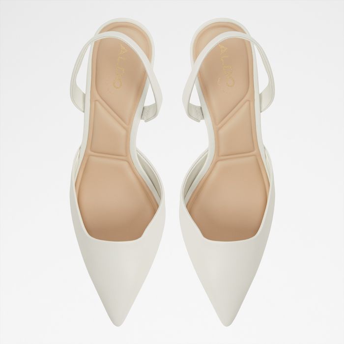Zapatos de salón en piel blanco, tacón embudo - GAVEDESSI