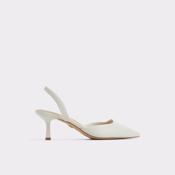 Zapatos de salón en piel blanco, tacón embudo - GAVEDESSI