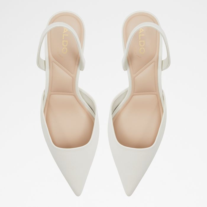 Sapatos em branco, salto em funil - GAVEDESSI