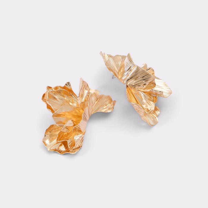 Pendientes largos en oro - GLOWE