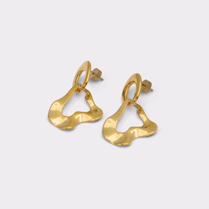 Pendientes largos en oro - GLOWUP
