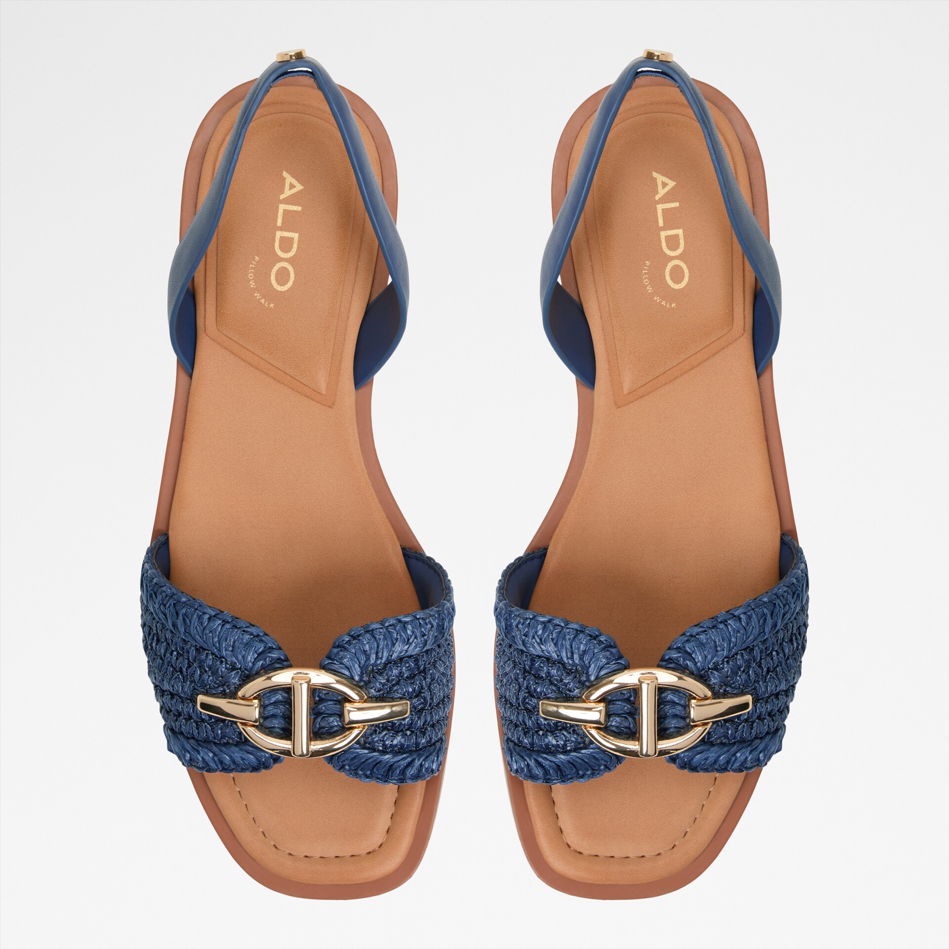 Sandalias Planas Azul Marino Mujer Sandalias Destalonadas Con Pala