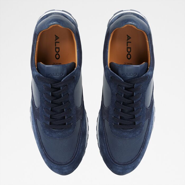 Zapatillas en piel azul marino - GORDO