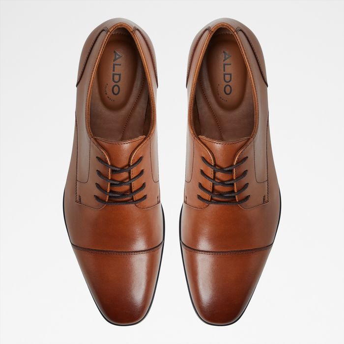 Sapatos clássicos em pele cognac - GREGORIO