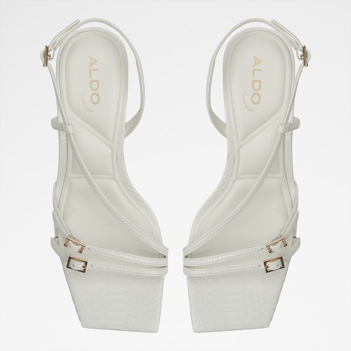 Sandalias en blanco, tacón embudo - HARLIE
