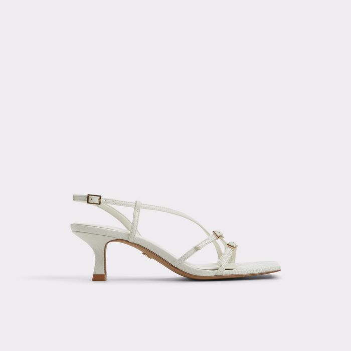 Sandalias en blanco, tacón embudo - HARLIE
