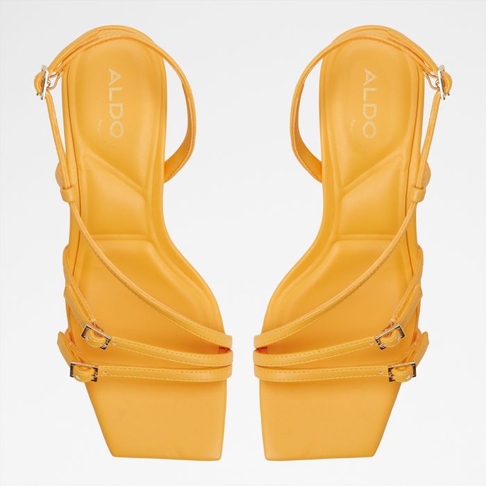 Sandalias en naranja, tacón embudo - HARLIE
