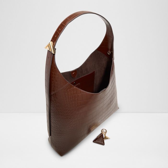 Mala de ombro em castanho - HARPERBAG