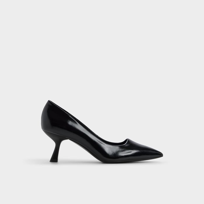 Zapatos de salón en negro, tacón embudo - HENNLEE