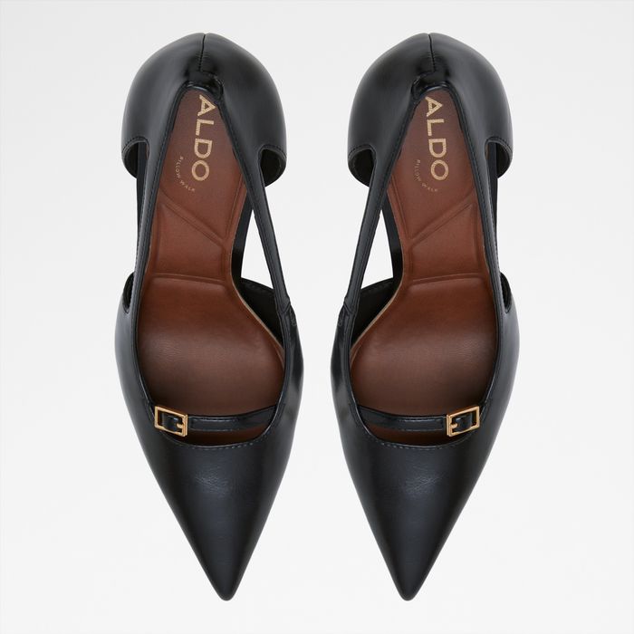 Sapatos em preto, salto fino - HERBEY