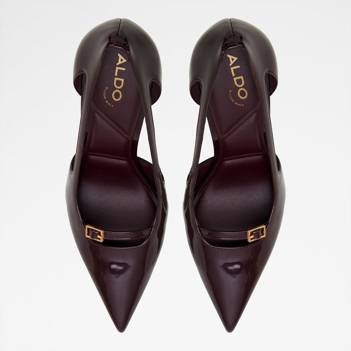 Sapatos em verniz bordô, salto fino - HERBEY
