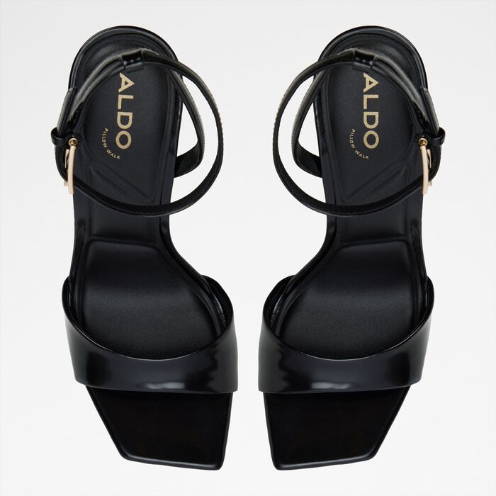 Sandalias en negro, tacón de aguja - ILLUSTRIOUS