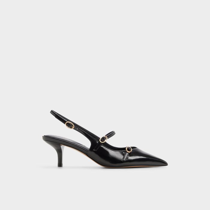 Zapatos de salón en negro, tacón embudo - JACQUIE