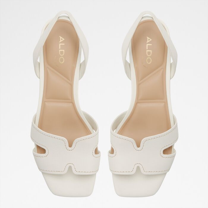 Sandalias planas en piel blanco - JAVAMANNON