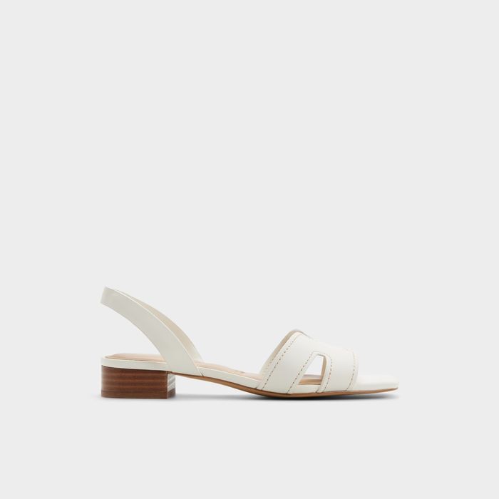 Sandalias planas en piel blanco - JAVAMANNON