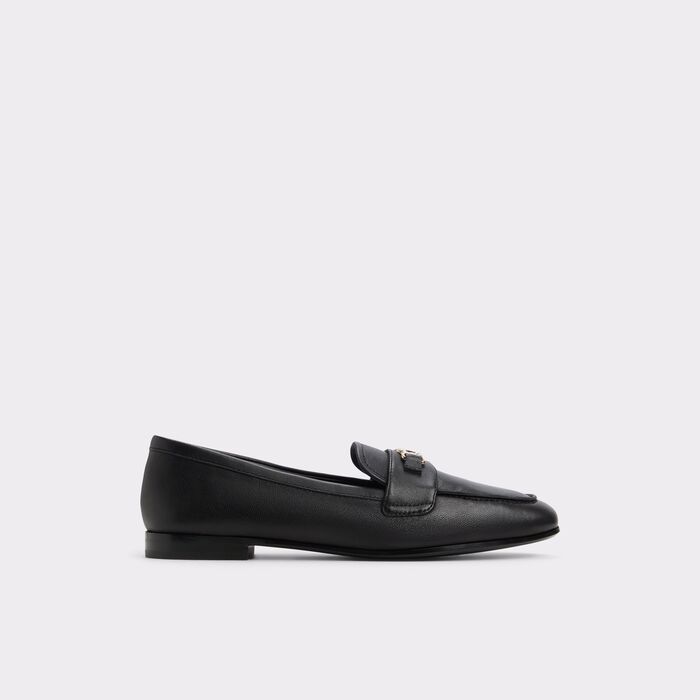 Mocasines planos en piel negro - JOANA