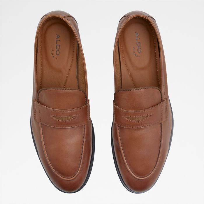 Mocasines en piel coñac - JOURNEY