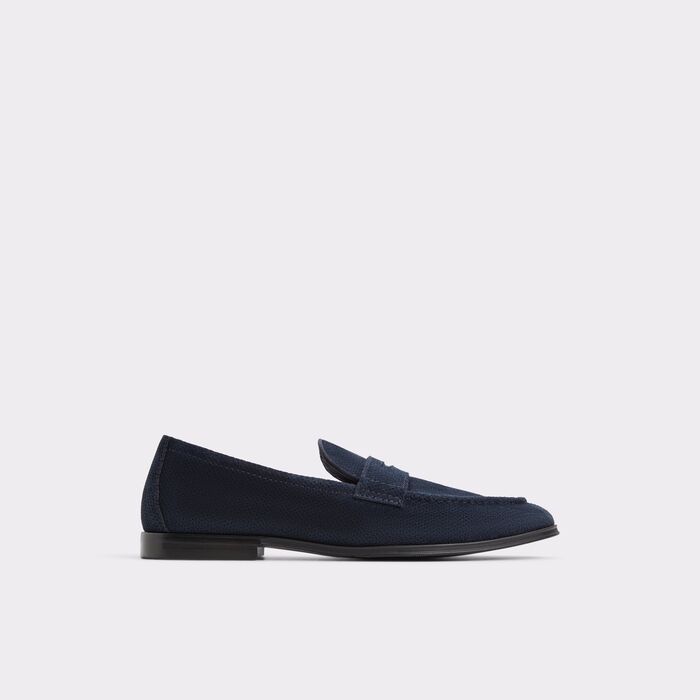 Mocasines en piel azul marino - JOURNEY