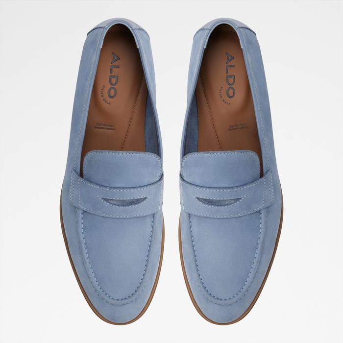 Mocasines en piel azul - JOURNEY