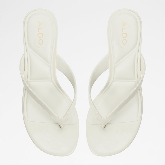 Mules en blanco, tacón embudo - JUMP