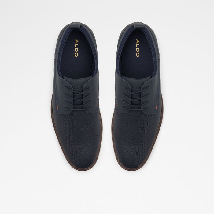 Zapatos de cordones y bluchers ALDO para hombre, en azul marino, con puntera redonda y textura decorativa KARSON 410002035