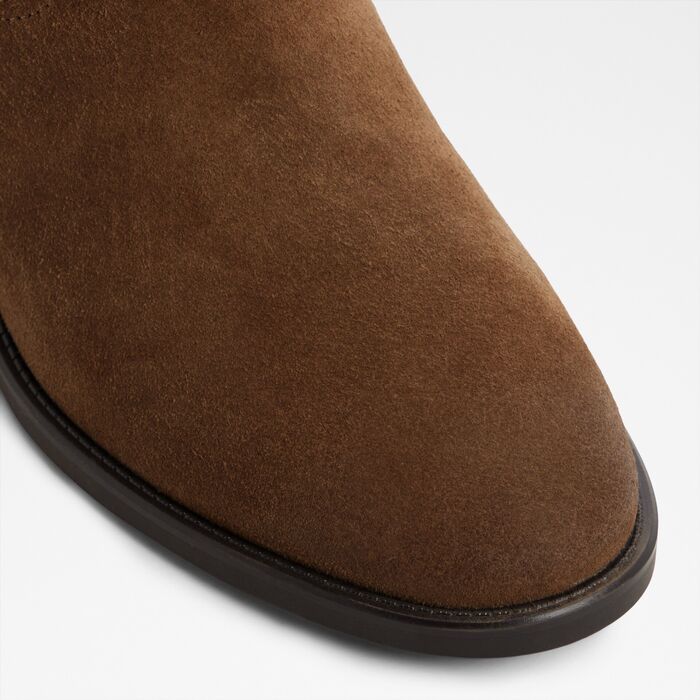 Botas rasas em pele castanho - KAYDIA