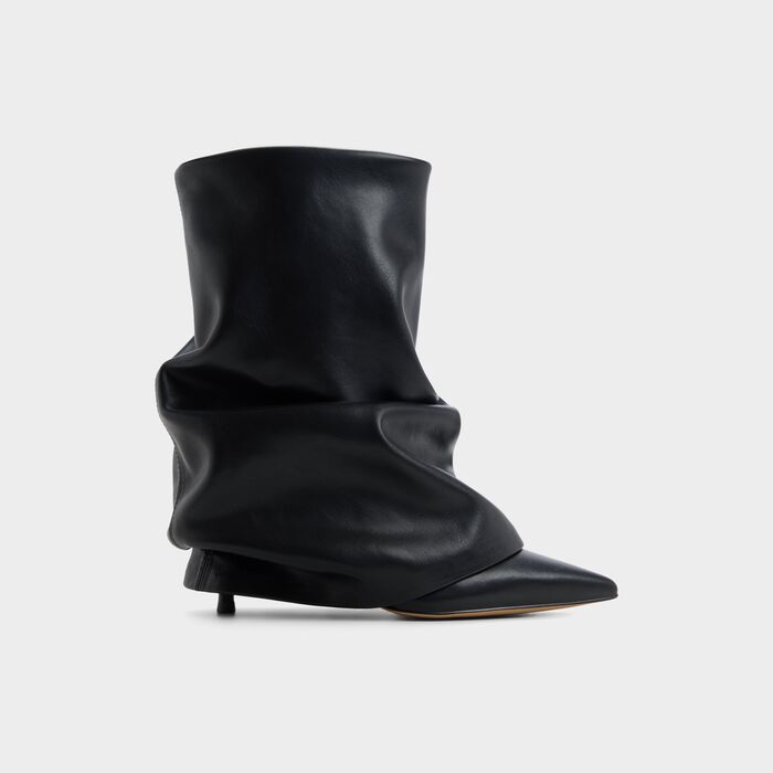Botas de cano alto em preto, salto fino - KERLON