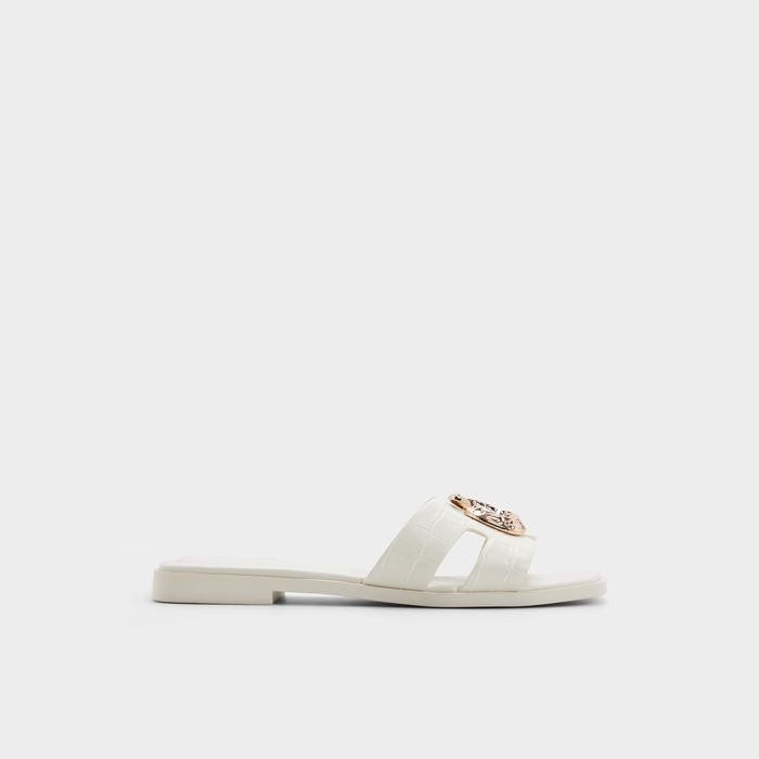 Sandalias planas en blanco - KHALI