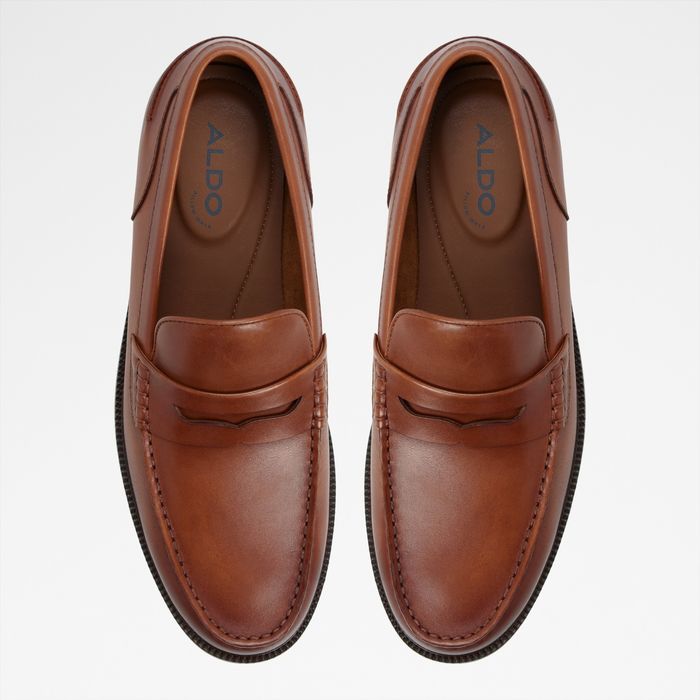 Mocassins em pele cognac - KIERAN