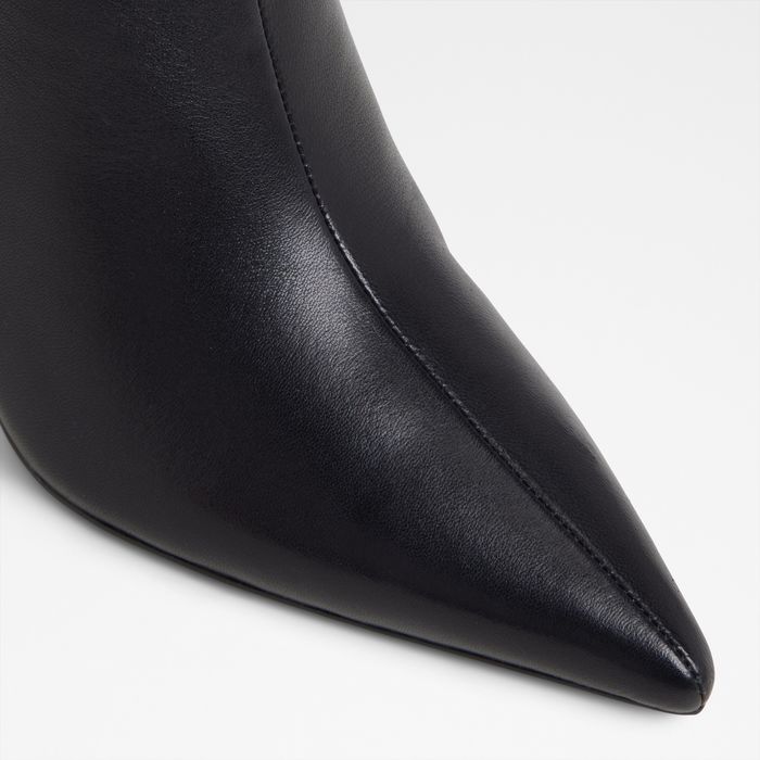 Botas en piel negro, tacón de aguja - KIMMIA