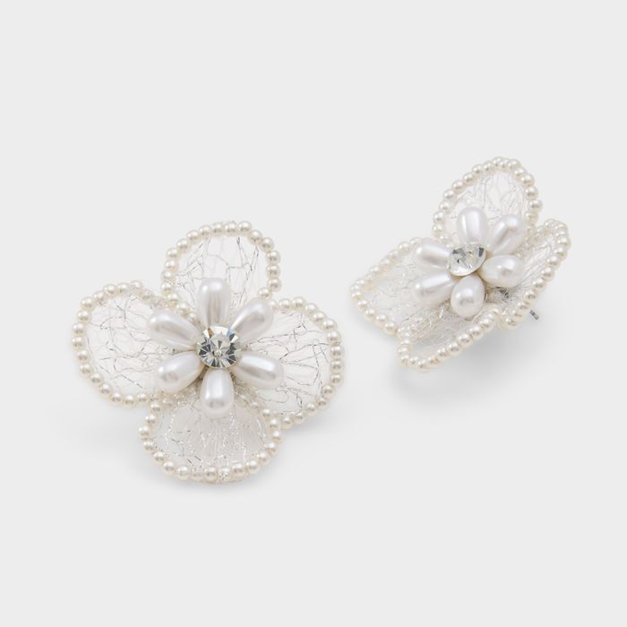 Brincos longos em branco - LACE