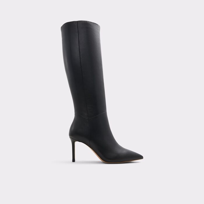 Botas em pele preto, salto fino - LAROCHE