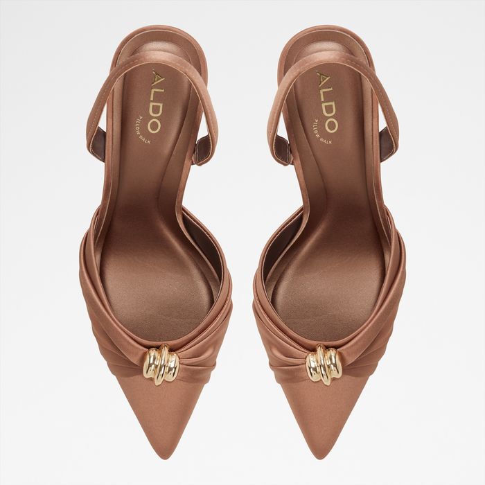 Zapatos de salón en cobre, tacón de aguja - LARSYNN