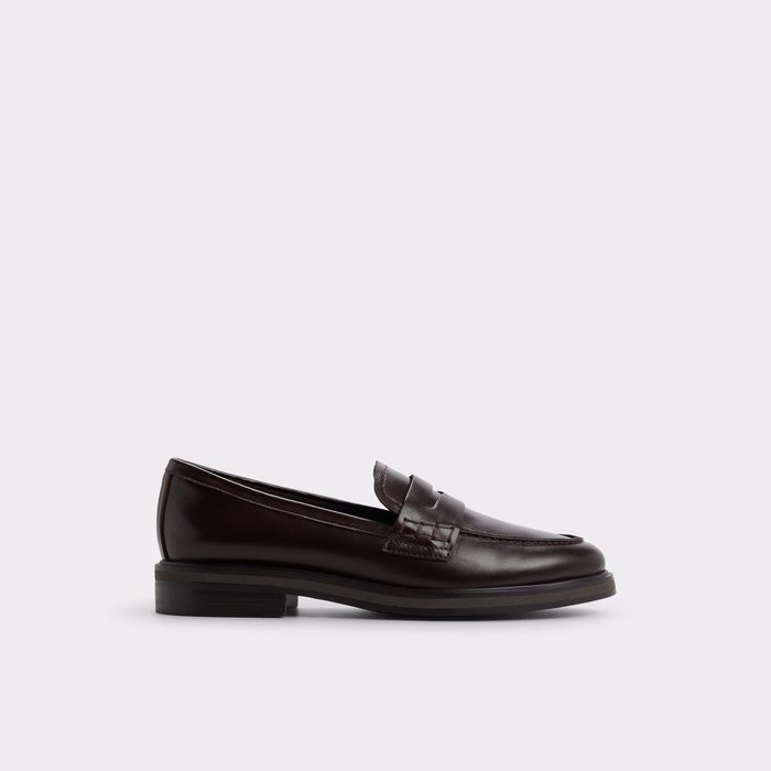 Mocasines planos en piel marrón - LEDEDANTEN