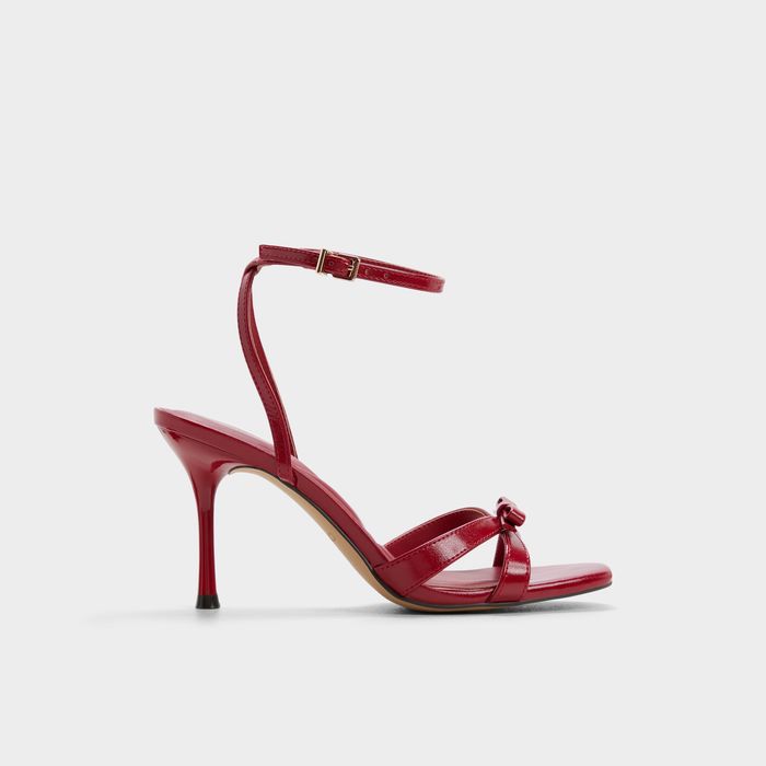 Sandálias em vermelho, salto fino - LEESIA