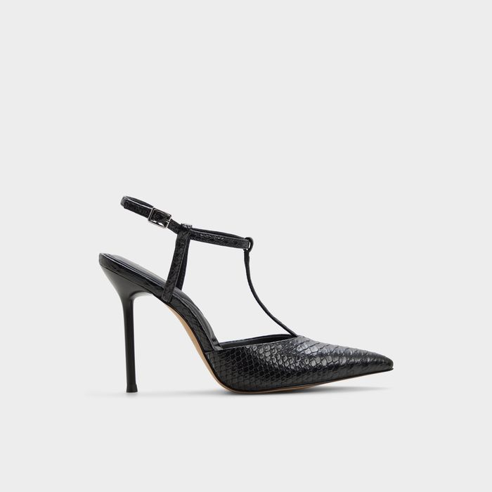 Sapatos em preto, salto fino - LEONNIAH