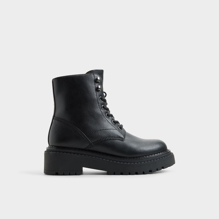 Botins em preto, salto em bloco - LEWELLINA