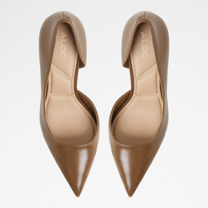 Zapatos de salón en verde, tacón embudo - LIVIANNA