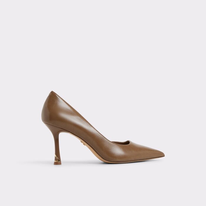Zapatos de salón en verde, tacón embudo - LIVIANNA