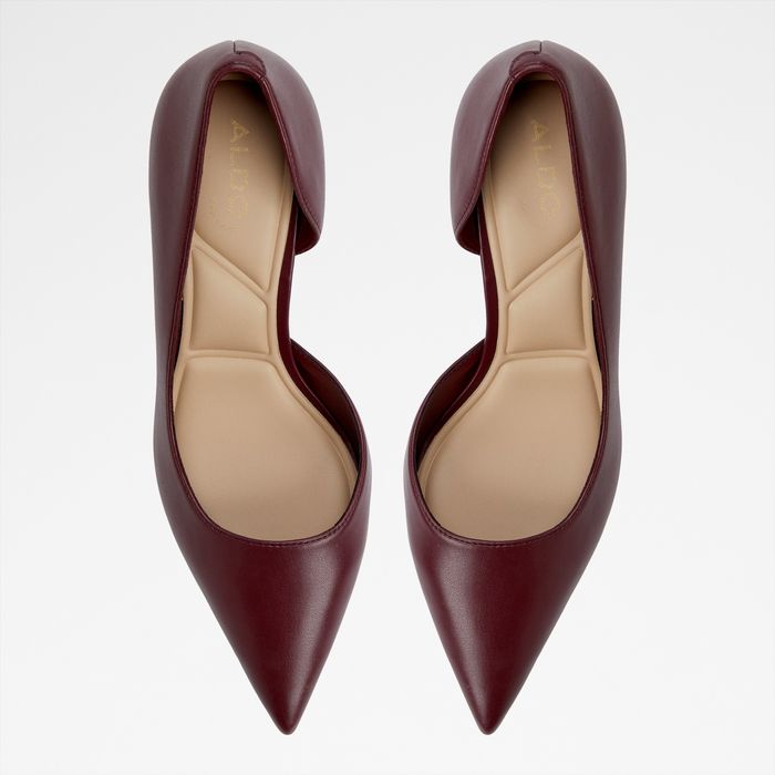 Zapatos de salón en burdeos, tacón embudo - LIVIANNA