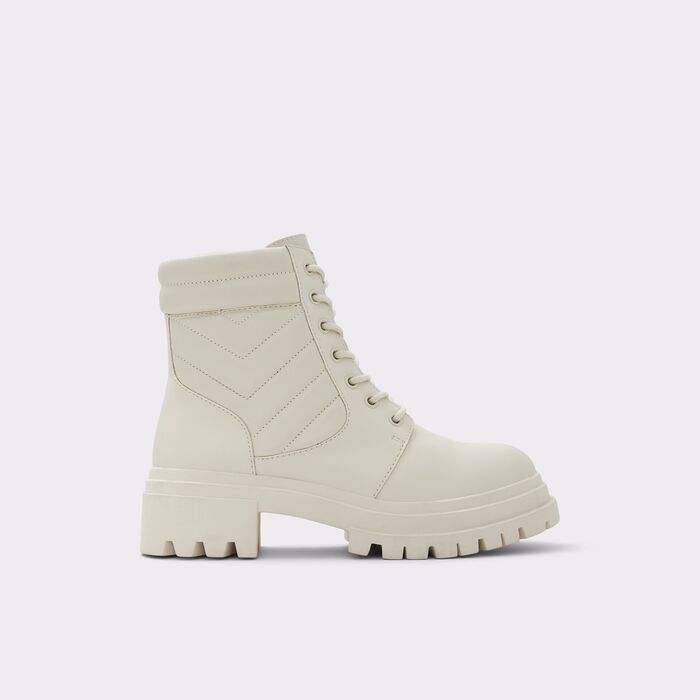 Botins rasos em branco cru - LOLITA