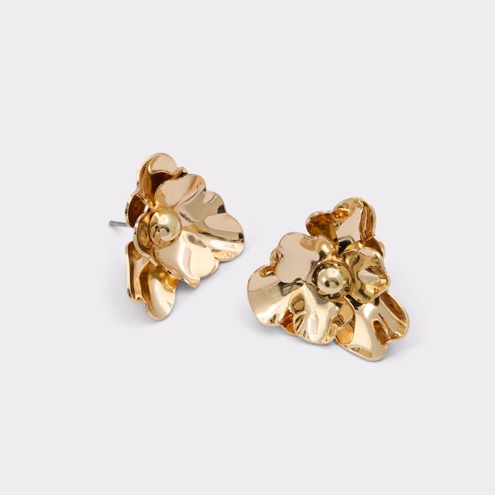 Pendientes cortos en oro - LUCCYYMINI