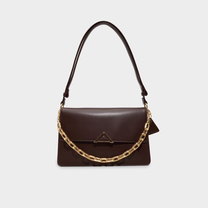 Mala de ombro em castanho - LUXEBAG