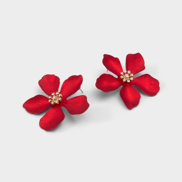 Pendientes largos en rojo - MAFLORRA